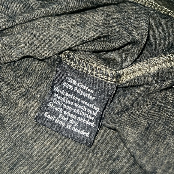 Rock & Republic Olive Night Distressed T Cutout Sleeves High Low Hem Lightweight - Picture 5 of 6